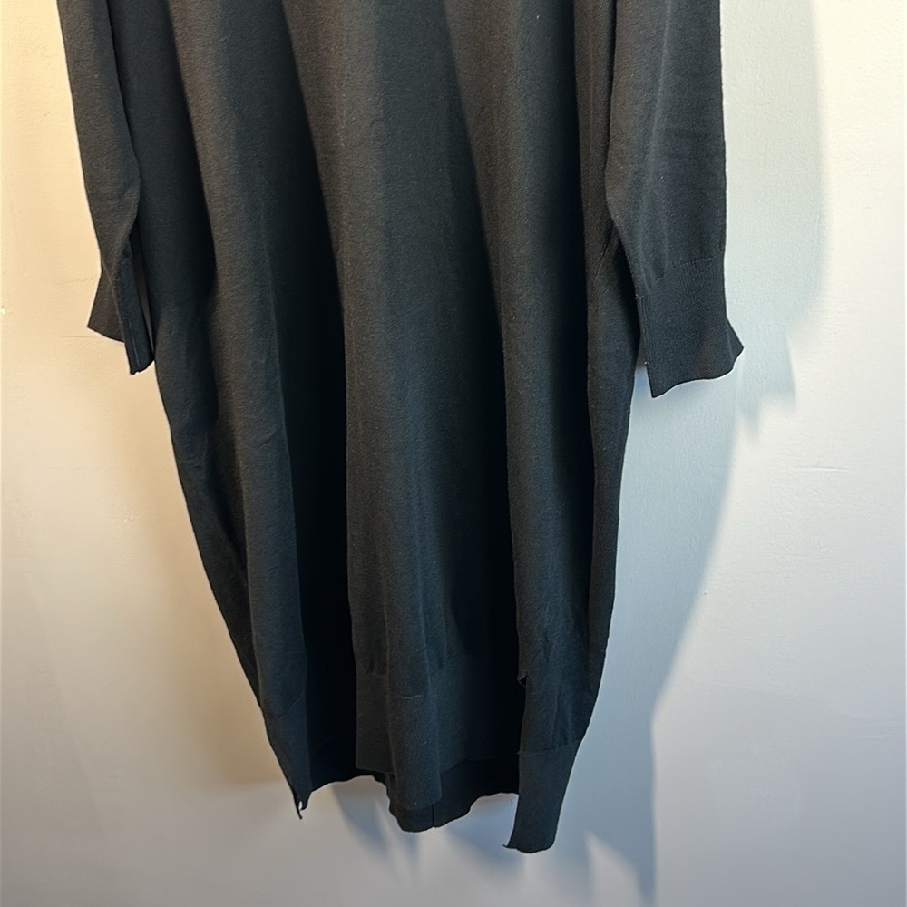 NWT City Chic ISOLDE ROTH Black Side Slit Knit Shirt Dress Size 18/20 - Picture 6 of 15